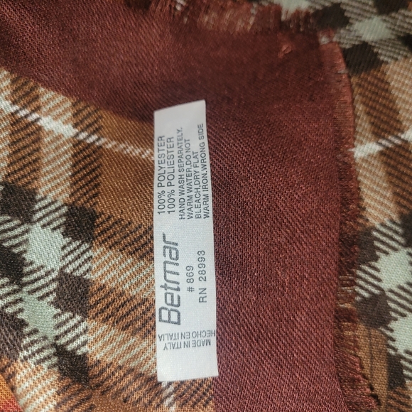 Betmar Plaid Fall Print Scarf - Picture 3 of 3